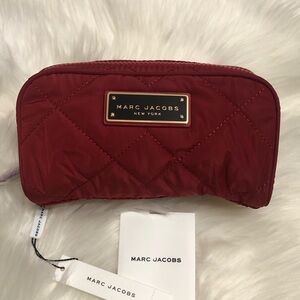 Marc Jacobs Burgundy Quilted Cosmetic Bag